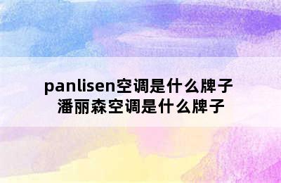 panlisen空调是什么牌子 潘丽森空调是什么牌子